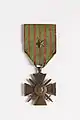 Croix de guerre 1914-1918 avec une étoile de vermeil (Citation à l'ordre du corps d'armée)