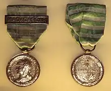 Médaille de la première expédition à Madagascar.