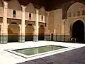 La cour intérieure de la Madrasa Ben Youssef de Marrakech.