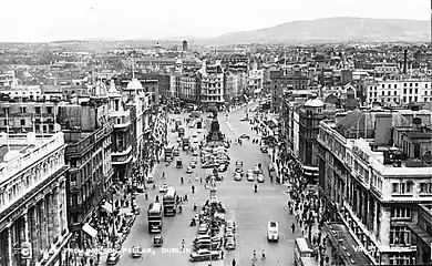 Vue vers le sud, dans les années 1950.