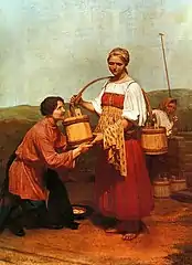 A. Venetsianov – Rencontre auprès d’un puits, 1843