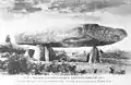 Dolmen des marchands avant sa restauration (carte postale du début du XXe siècle)