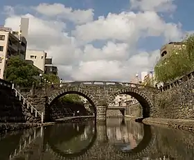 Le pont Megane enjambant le fleuve Nakashima.
