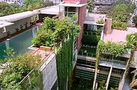 Jardin sur le toit du Bangladesh