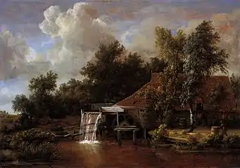 Paysage avec moulin à eau (1666), Mauritshuis, La Haye