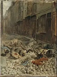 Ernest Meissonier, La barricade, rue de la Mortellerie, juin 1848, vers 1850.