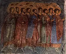 fresque : de très nombreux saints