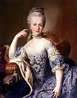 L'archiduchesse d'Autriche Marie-Antoinette (1755-1793), par Martin van Meytens, (1767)