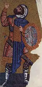 Longin représenté dans l'église Nea Moni à Chios, vers 1050 (Grèce)