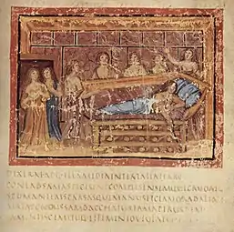 Mort de Didonmanuscrit illustré de l’ÉnéideVergilius Vaticanus, vers 400conservé à la Bibliothèque apostolique vaticane.