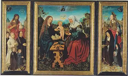 Maître de Francfort, Triptyque de sainte Anne de la famille van Beest (1514)