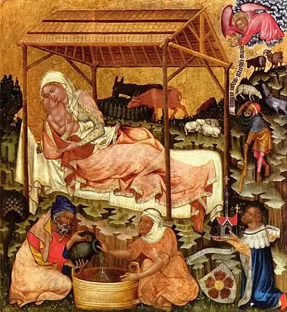 Scène de la Nativité du retable de Vyššì, Prague