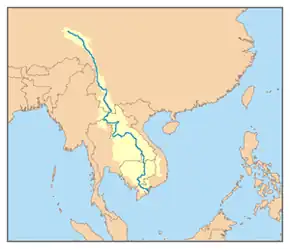 Description de l'image Mekong River watershed.png.