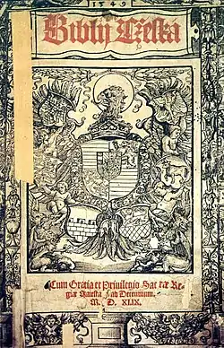 Bible de Melantrich, 1549