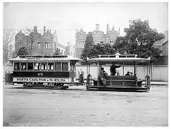 Tramway à câble à Melbourne 1905.