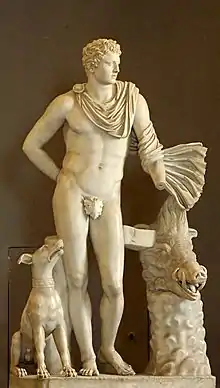 Méléagre et le sanglier de Calydon, probable copie d'après Scopas (IVe siècle av. J.-C.), musée Pio-Clementino.