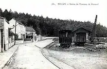 La station terminus de Melun-Ville avant 1914 avec sa grue, près de l'Almont