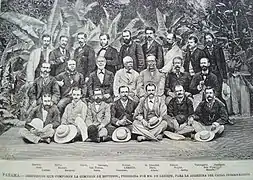 Membres de la commission d'études du Canal Interocéanique Panama 1880.