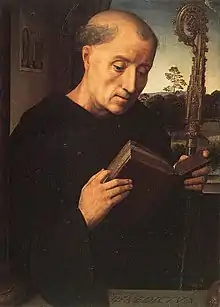 Saint Benoît,  (45,5 × 34,5 cm).