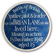 Plaque commémorative à Pinner.