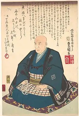 Hiroshige par Kunisada, 1858