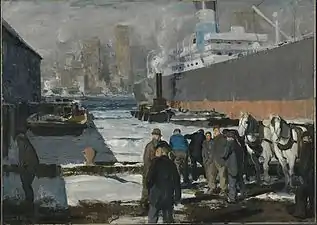 George W. Bellows, Men of the Docks, 1912