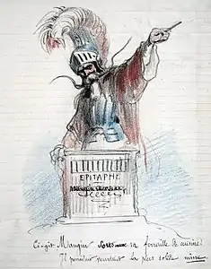 Caricature par Paul Hadol (vers 1864).