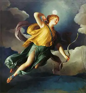 Diane comme personnification de la nuit par Anton Raphael Mengs (vers 1765)