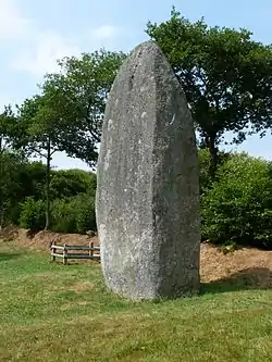 Menhir et dolmen de Cailouan.