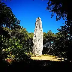 Menhir de L'île de Groix en Bretagne.