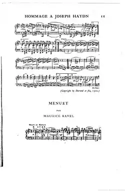 Image illustrative de l’article Menuet sur le nom de Haydn