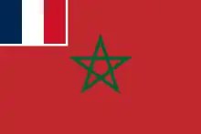 Drapeau du Protectorat français au Maroc