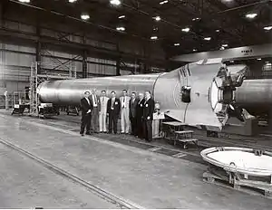 Photographie lors de la conception du Mercury-Redstone MR-4.