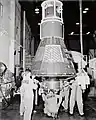La capsule de Mercury 8 avant son lancement.