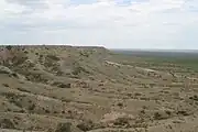 Escarpement Mescalero délimitant la bordure ouest de la Llano Estacado