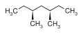 Le stéréoisomère méso du 3,5-diméthylheptane.