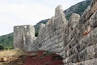 Mur de fortification, près de la porte d'Arcadie.