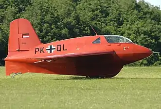 Avion fusée Messerschmitt Me 163, en 2009.