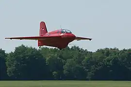 Planeur Me 163 remorqué au décollage.