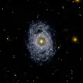 M95 dans le domaine de l'ultraviolet par le télescope spatial GALEX.