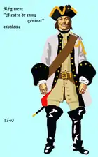 régiment Mestre de Camp Général cavalerie de 1740 à 1757