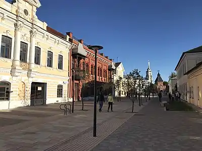 Rue Metallistov  dans le centre historique de Toula.