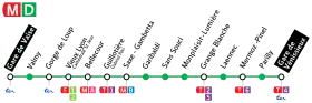 Voir la carte de la ligne.