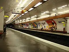 Les quais de la station, ligne 8.