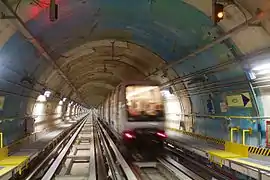 Croisement entre deux métros automatiques