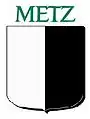 Logo de Metz, jusqu'en 1790 les drapeaux de la milice bourgeoise de Metz garderont ce signe.
