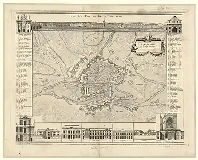 Plan des fortifications de Metz en 1775