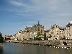 Bras mort de la Moselle à Metz.