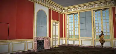 Restitution de la chambre de Louis XIV à Meudon, vers 1710.