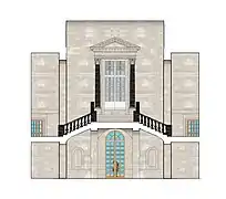 Restitution de la coupe du Grand Escalier de Meudon, construit par Louis Le Vau pour Servien.